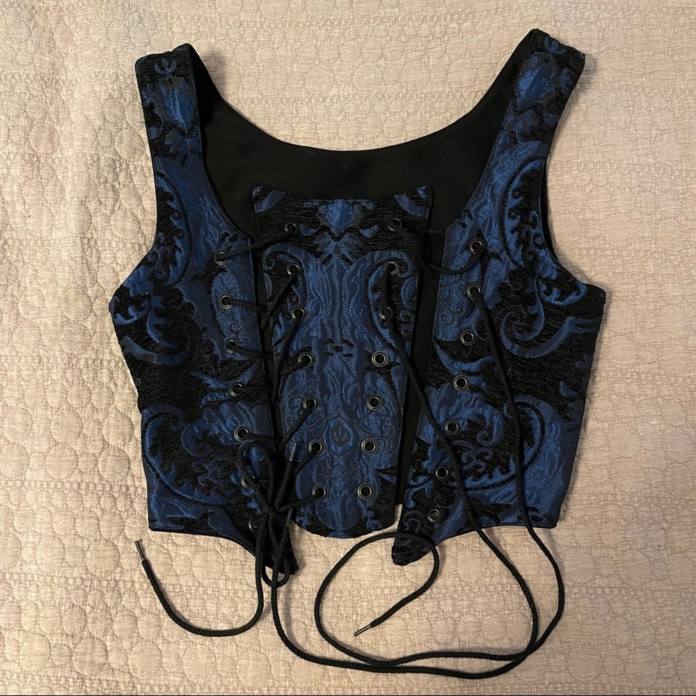 LIKE NEW Renaissance Stays / Brocade Lace-Up Corset (Reversible!) - size M